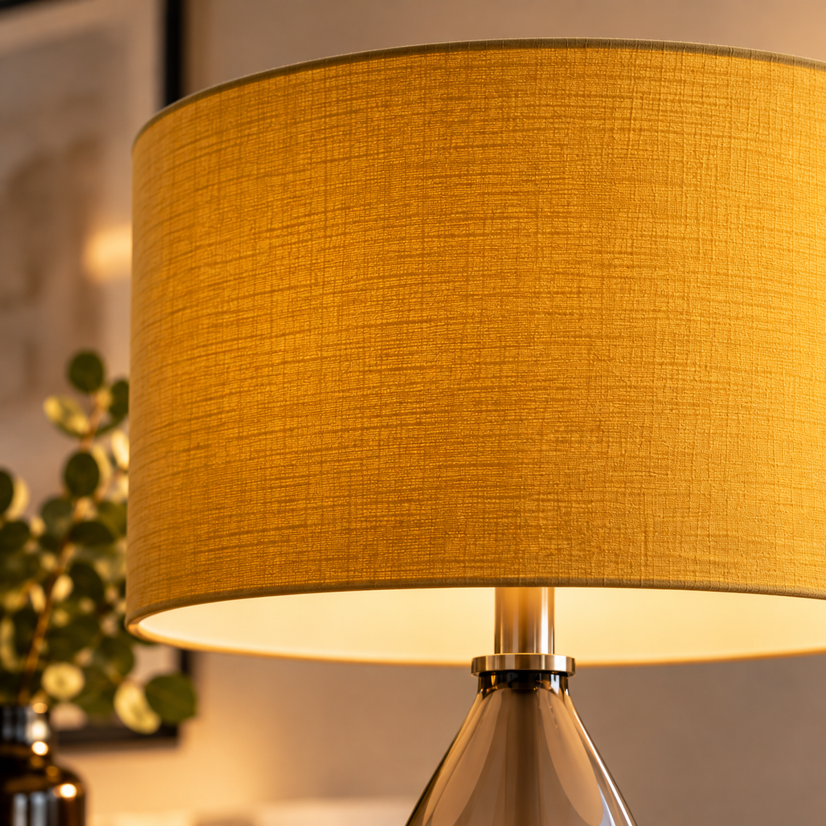 Lampada da Tavolo Sling in Vetro Liscio Tortora – Design Elegante