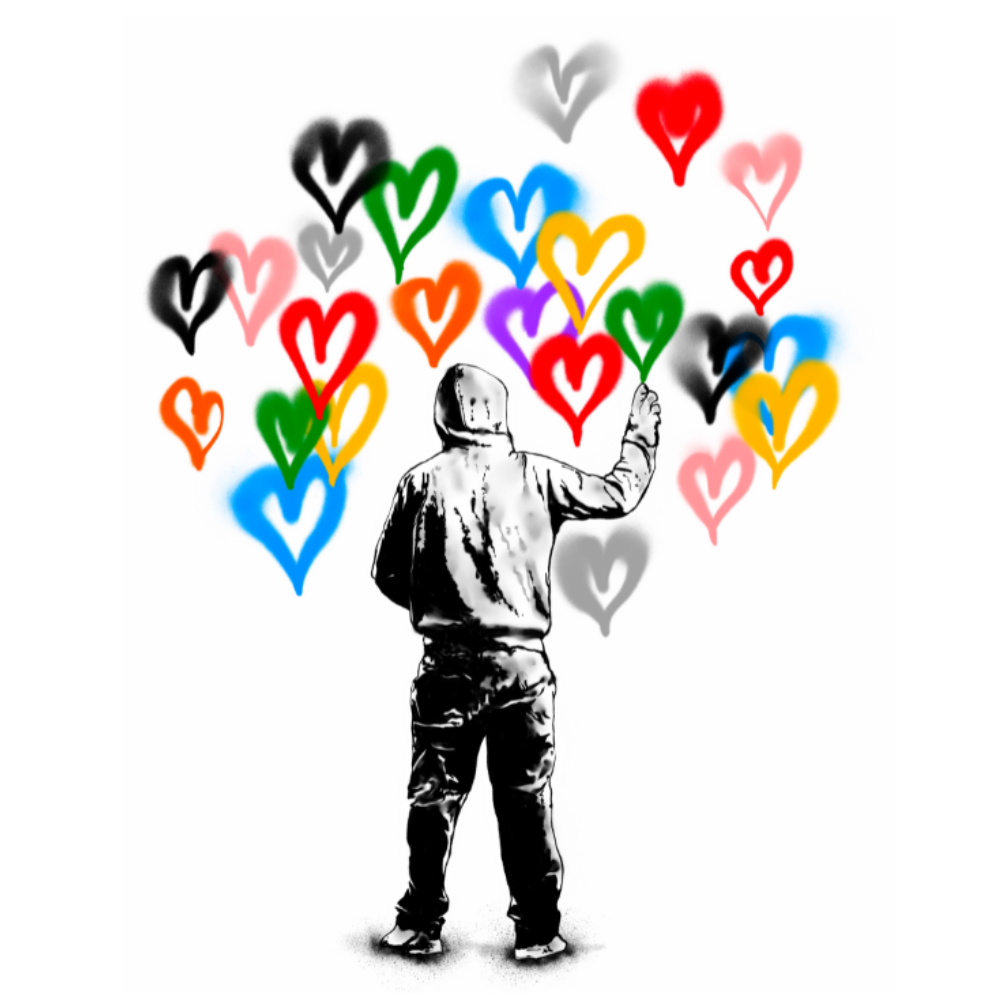 Quadro Graffiti Love